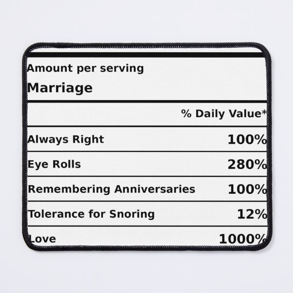 Item preview, Wife Facts Funny Marriage Nutrition Label T-Shirt designed and sold by TeeheesAndCo.