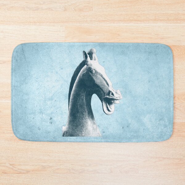 Item preview, Han Dynasty Ceramic Horse Head Profile Blue designed and sold by Ghoul Enterprises.