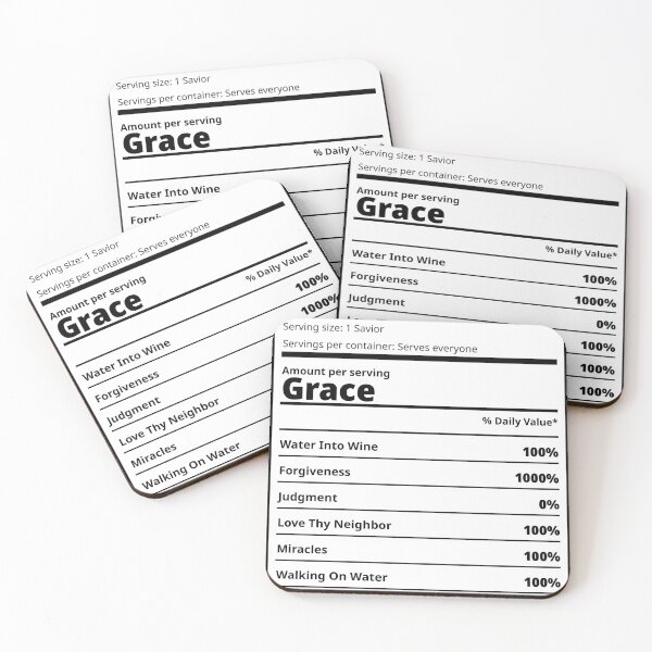 Item preview, Jesus Facts Funny Christian Nutrition Label T-Shirt designed and sold by TeeheesAndCo.