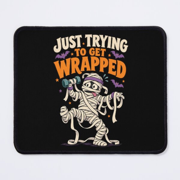 Item preview, Just Trying to Get Wrapped Funny Mummy Halloween Gym Design. designed and sold by The-T-In-Retro.