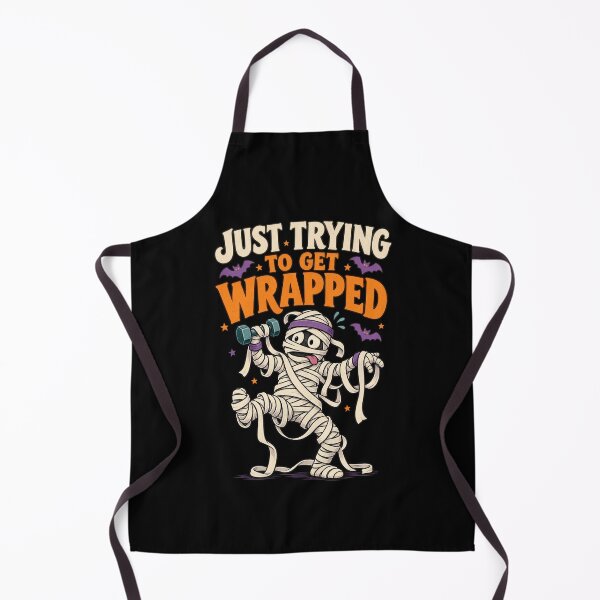 Item preview, Just Trying to Get Wrapped Funny Mummy Halloween Gym Design. designed and sold by The-T-In-Retro.