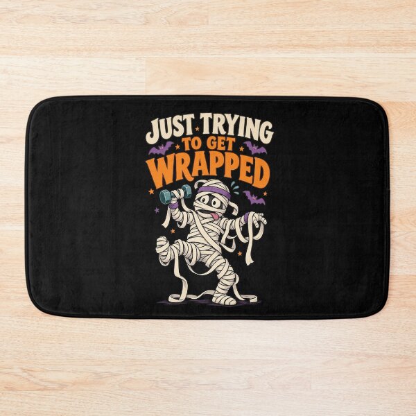 Item preview, Just Trying to Get Wrapped Funny Mummy Halloween Gym Design. designed and sold by The-T-In-Retro.