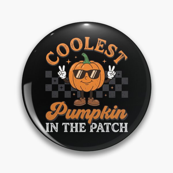 Item preview, Coolest Pumpkin In The Patch Signe Paix Damier Rétro designed and sold by MizoX7.