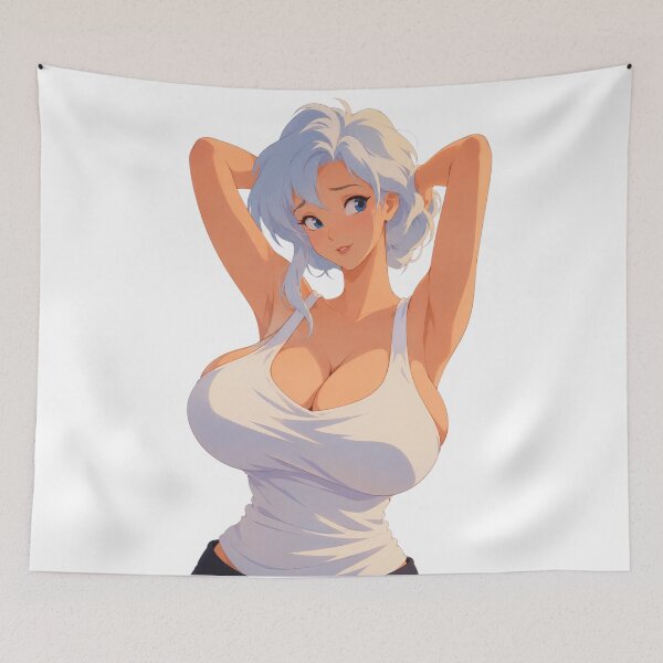 Item preview, White Haired Pin-Up – Retro Cartoon Girl designed and sold by  Hollow Moon Studios..
