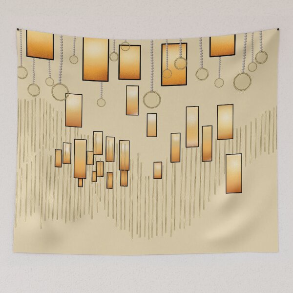 Item preview, Mid Century Modern Geometric Hanging Mobile Line Art designed and sold by BaraisVisuals.