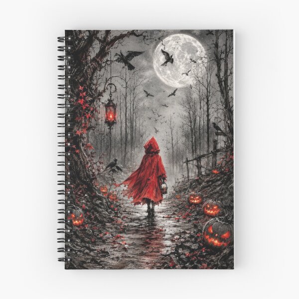 Item preview, Red Riding Hood in Haunted Forest – Gothic Halloween Fantasy Artwork designed and sold by DrakariArt.