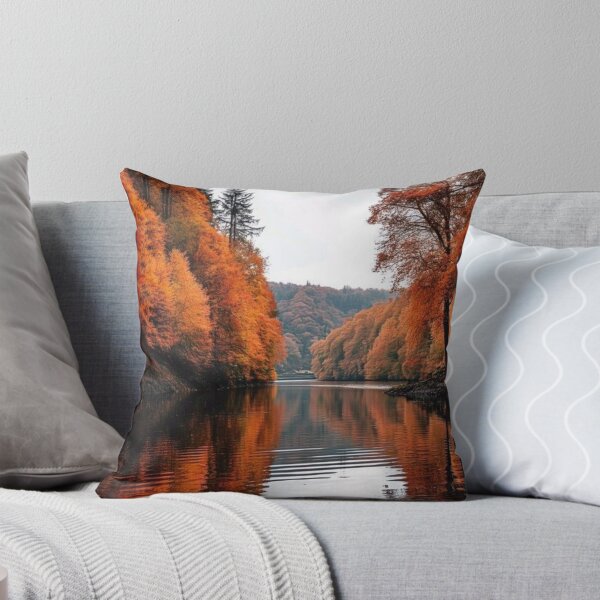 Item preview, Autumn Lake Reflection Forest Landscape — Golden Fall Water Scenery  Description designed and sold by LYAN-STORE.