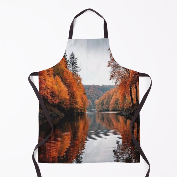 Item preview, Autumn Lake Reflection Forest Landscape — Golden Fall Water Scenery  Description designed and sold by LYAN-STORE.