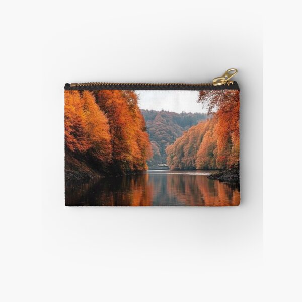 Item preview, Autumn Lake Reflection Forest Landscape — Golden Fall Water Scenery  Description designed and sold by LYAN-STORE.