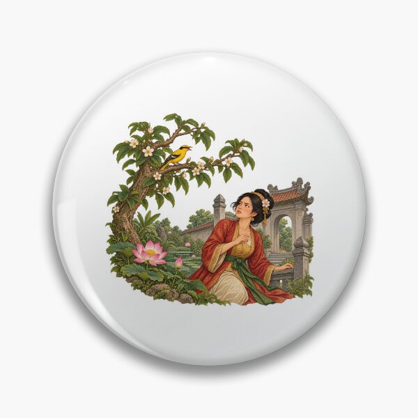Item preview, Tấm Cám — Vàng Anh Bird Vietnamese Folk Tale Art designed and sold by Larkfound Studio.