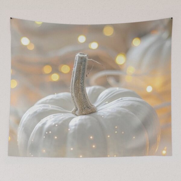 Item preview, Cozy White Pumpkin Fairy Lights — Minimalist Neutral Fall Decor designed and sold by LYAN-STORE.
