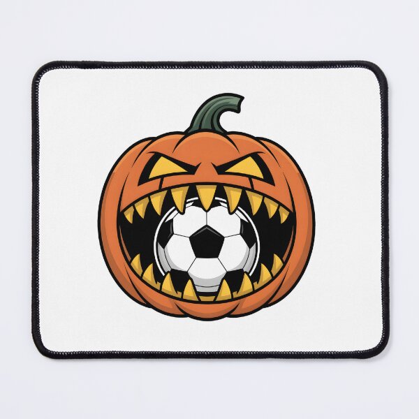 Item preview, Scary Pumpkin Soccer Ball Halloween Football Design designed and sold by limanol.