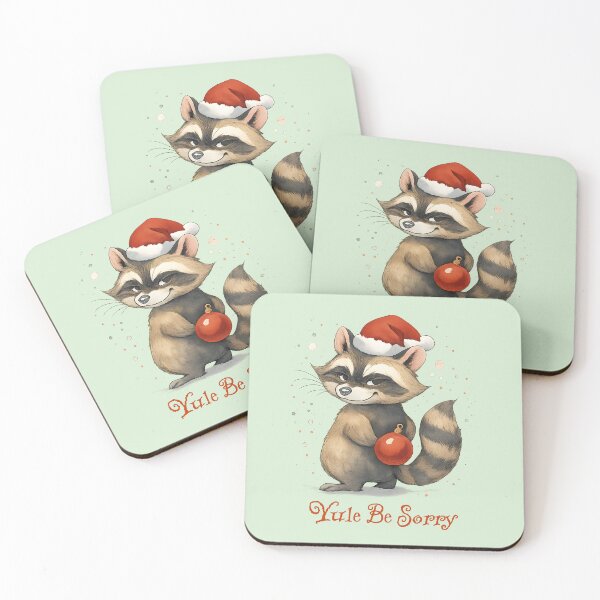Item preview, Yule Be Sorry Funny Christmas Raccoon designed and sold by Sachie's Studio.