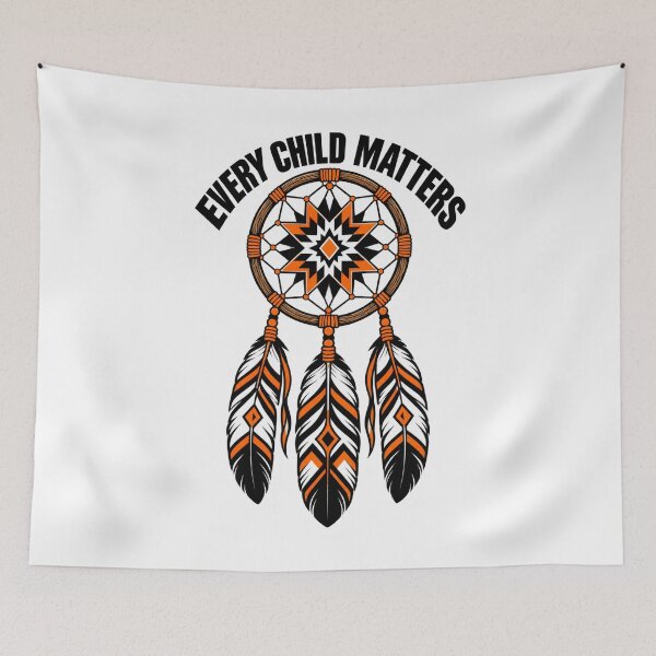 Item preview, Every Child Matters Orange Shirt Day Dreamcatcher Indigenous designed and sold by Whirx.