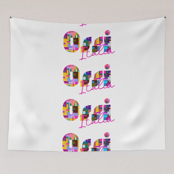 Item preview, Ossi, Sassari, Italy, Italia, colorful typography design for travellers designed and sold by Wanderful-roads.