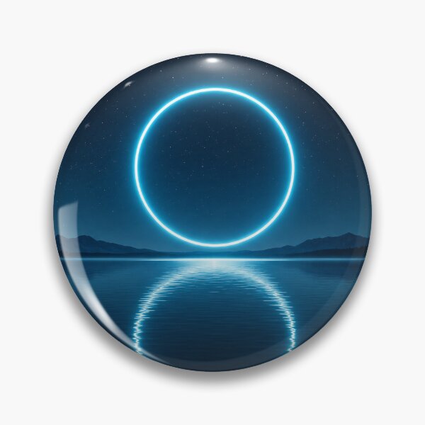 Item preview, Glowing Cyan Ring Portal Over Mountain Lake designed and sold by monkeybusiness.pt.