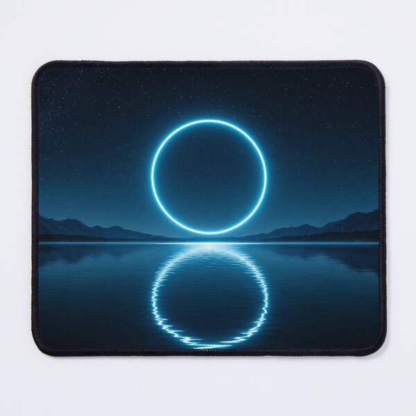 Item preview, Glowing Cyan Ring Portal Over Mountain Lake designed and sold by monkeybusiness.pt.