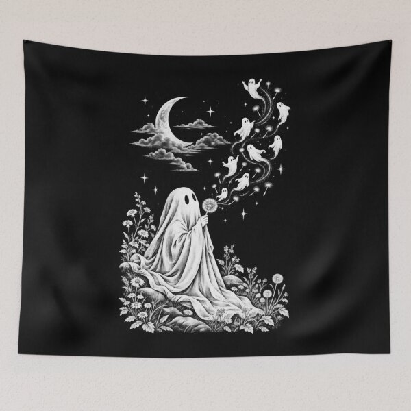 Item preview, Whimsical Ghost Garden Dandelion Spirits Gothic Halloween designed and sold by will freed18.