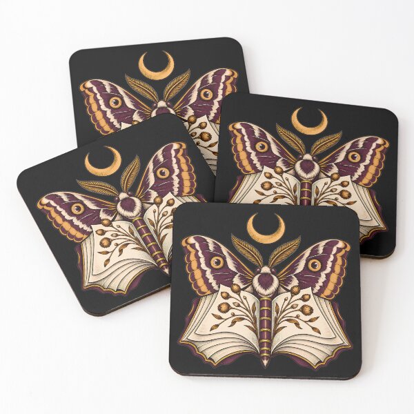 Item preview, Book Moth Gothic Library Art designed and sold by Winakuart.