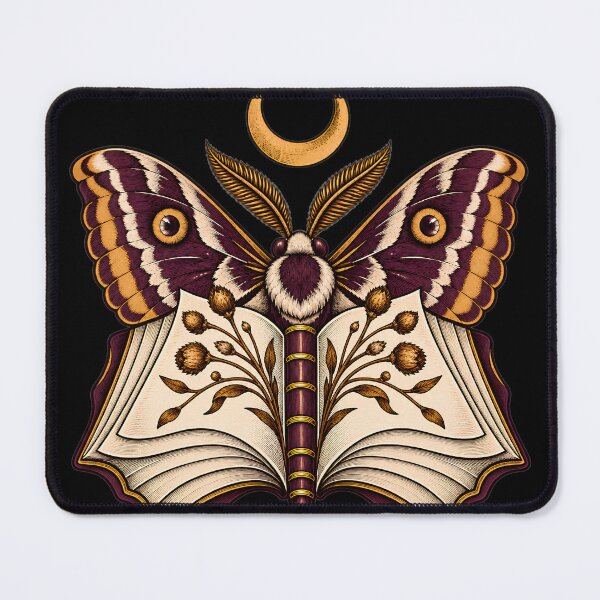 Item preview, Book Moth Gothic Library Art designed and sold by Winakuart.