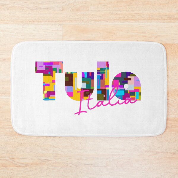 Item preview, Tula, Sassari, Italy, Italia, colorful typography design for travellers designed and sold by Wanderful-roads.