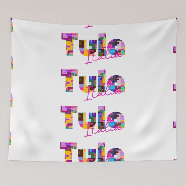 Item preview, Tula, Sassari, Italy, Italia, colorful typography design for travellers designed and sold by Wanderful-roads.