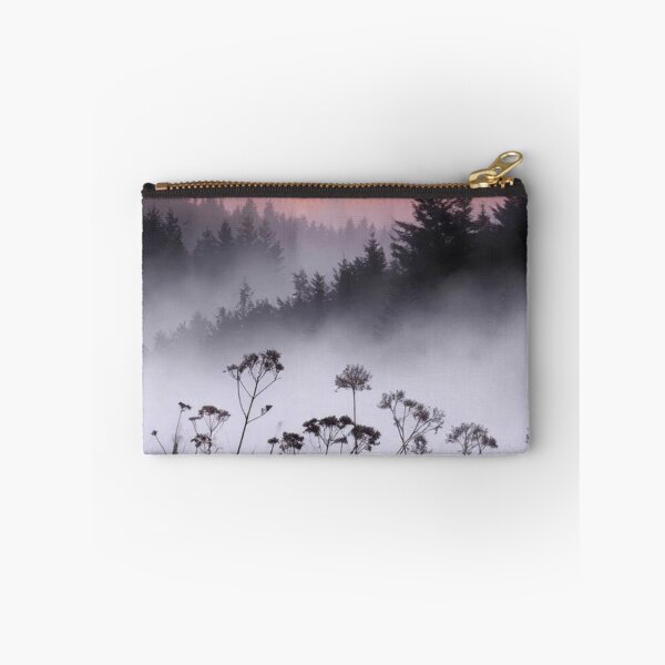Item preview, Misty Sunset Wildflowers Forest Landscape — Foggy Purple & Orange Nature designed and sold by LYAN-STORE.