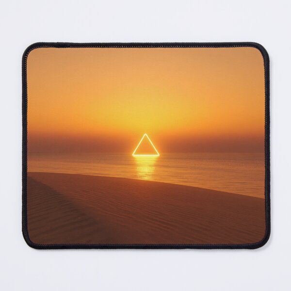 Item preview, Glowing Golden Triangle Over Ocean Desert Sunset designed and sold by monkeybusiness.pt.