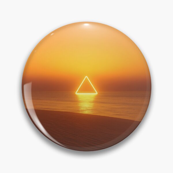 Item preview, Glowing Golden Triangle Over Ocean Desert Sunset designed and sold by monkeybusiness.pt.