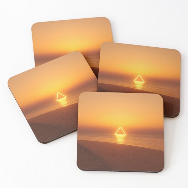 Item preview, Glowing Golden Triangle Over Ocean Desert Sunset designed and sold by monkeybusiness.pt.