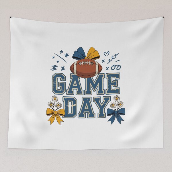 Item preview, game day football bow kids navy gameday shirt design designed and sold by DariaOltes.