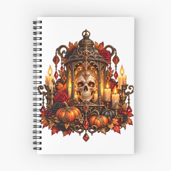 Item preview, Victorian Skull Lantern – Gothic Halloween Emblem designed and sold by Clothes With Smiling Animals Walt Gral.