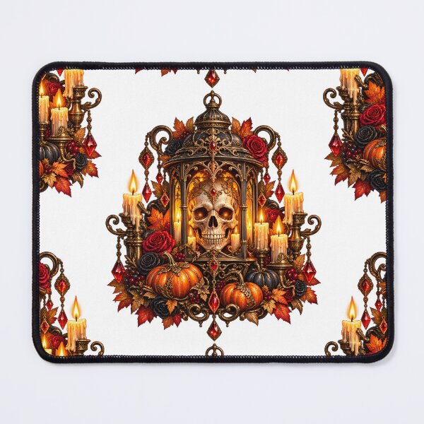 Item preview, Victorian Skull Lantern – Gothic Halloween Emblem designed and sold by Clothes With Smiling Animals Walt Gral.