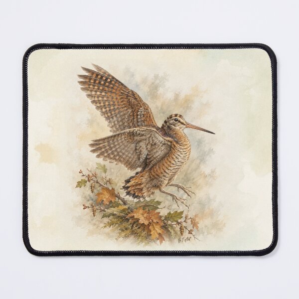 Item preview, Woodcock Hunting Fine Art – Vintage Woodland Bird Painting designed and sold by TammyHunterArt.