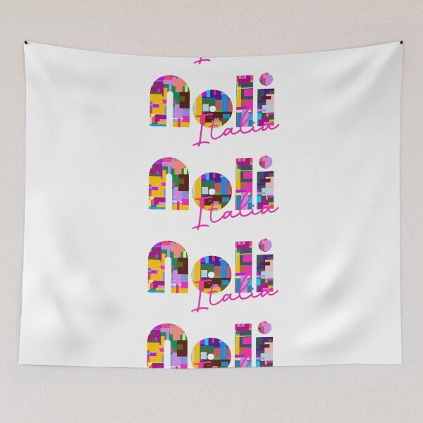 Item preview, Noli, Savona, Italy, Italia, colorful typography design for travellers designed and sold by Wanderful-roads.