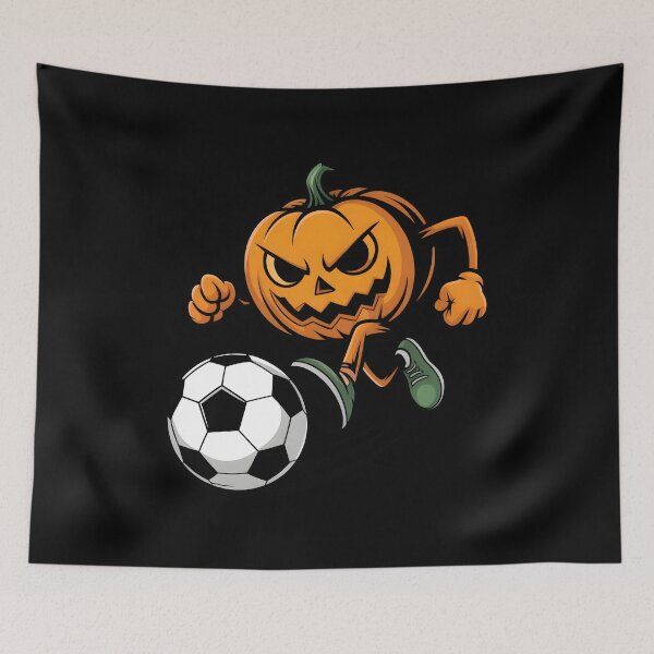 Item preview, Spooky Pumpkin Soccer Halloween Football Design designed and sold by limanol.