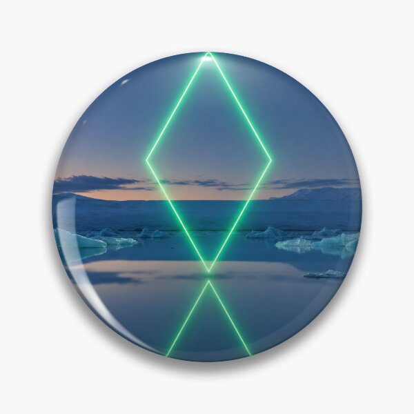 Item preview, Glowing Emerald Diamond Portal Over Glacier Lagoon designed and sold by monkeybusiness.pt.