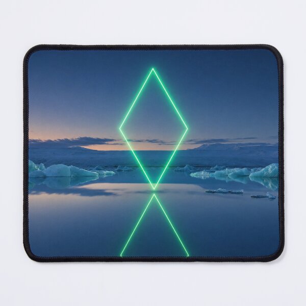 Item preview, Glowing Emerald Diamond Portal Over Glacier Lagoon designed and sold by monkeybusiness.pt.