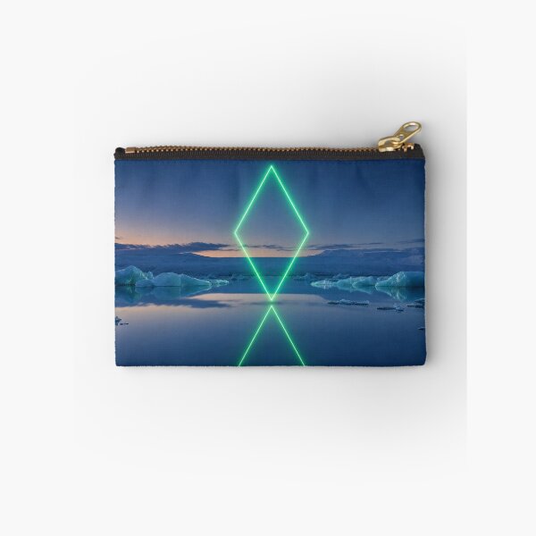 Item preview, Glowing Emerald Diamond Portal Over Glacier Lagoon designed and sold by monkeybusiness.pt.