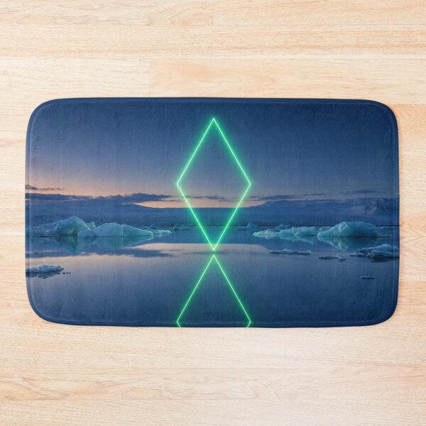 Item preview, Glowing Emerald Diamond Portal Over Glacier Lagoon designed and sold by monkeybusiness.pt.