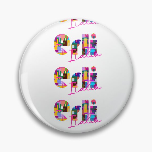 Item preview, Erli, Savona, Italy, Italia, colorful typography design for travellers designed and sold by Wanderful-roads.