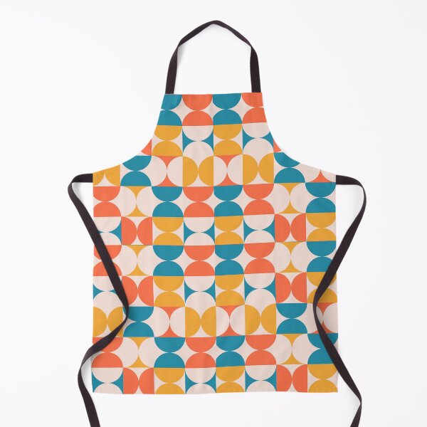 Item preview, Retro 70s Geometric Pattern Teal Orange Mid Century Modern designed and sold by JRRTs.