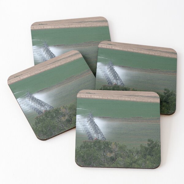 Item preview, Irrigation equipment spraying water on field designed and sold by lisavonbiela.