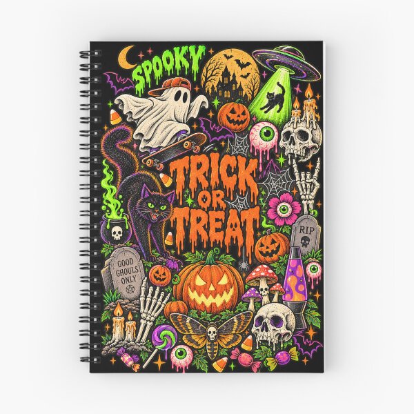 Item preview, Spooky Trick or Treat Retro Halloween Collage designed and sold by will freed18.