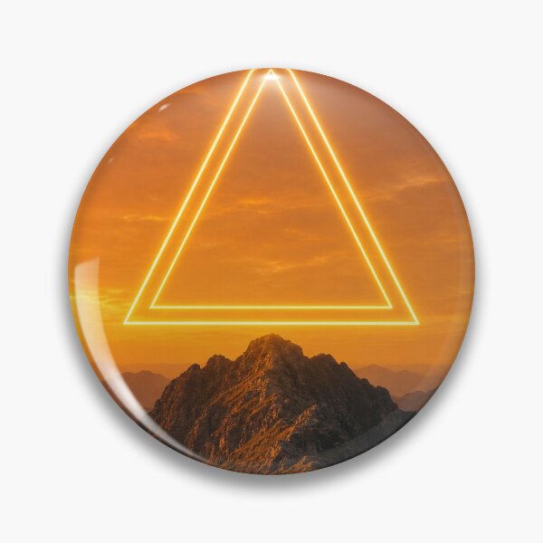 Item preview, Glowing Golden Triangle Over Sunset Mountain Peak designed and sold by monkeybusiness.pt.