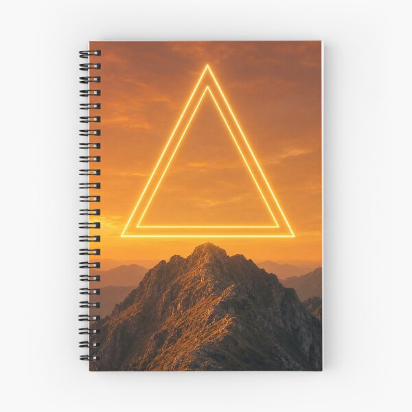 Item preview, Glowing Golden Triangle Over Sunset Mountain Peak designed and sold by monkeybusiness.pt.