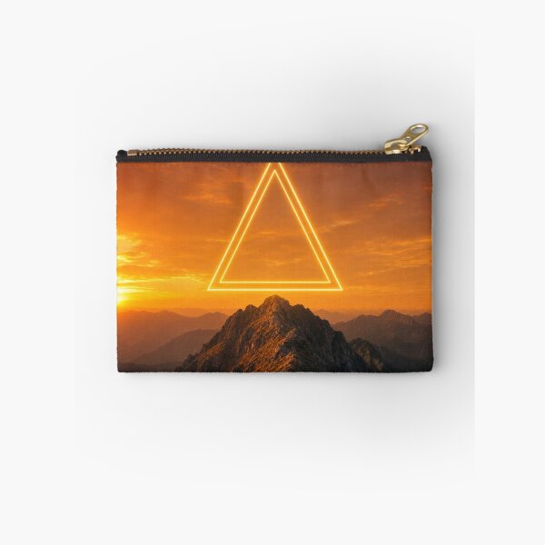 Item preview, Glowing Golden Triangle Over Sunset Mountain Peak designed and sold by monkeybusiness.pt.