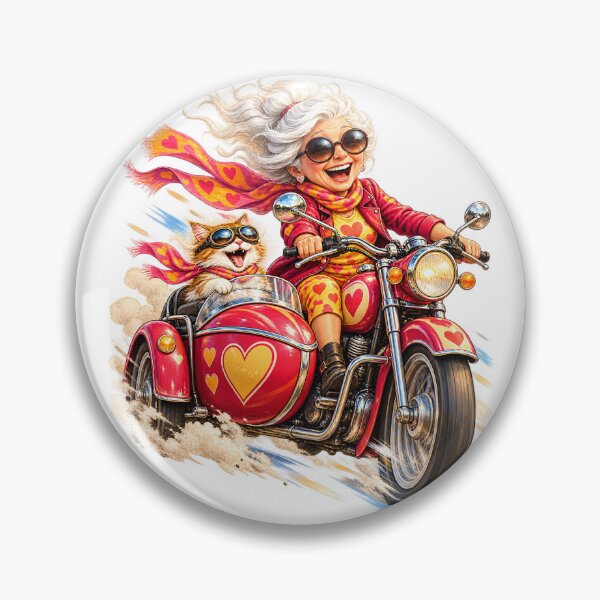 Item preview, Little Old Lady Motorcycle Sidecar — Cat Co-Pilot designed and sold by kornkobart.