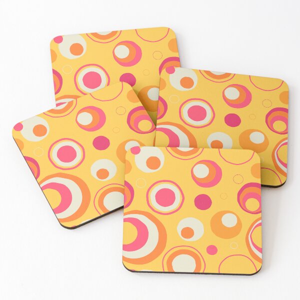 Item preview, Retro 70s Circle Pattern Orange Pink Groovy Geometric designed and sold by JRRTs.