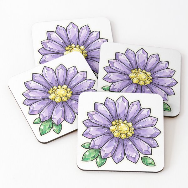 Item preview, Lavender Aster Crystal Sticker - Purple Diamond Daisy designed and sold by FineLineBotanical .